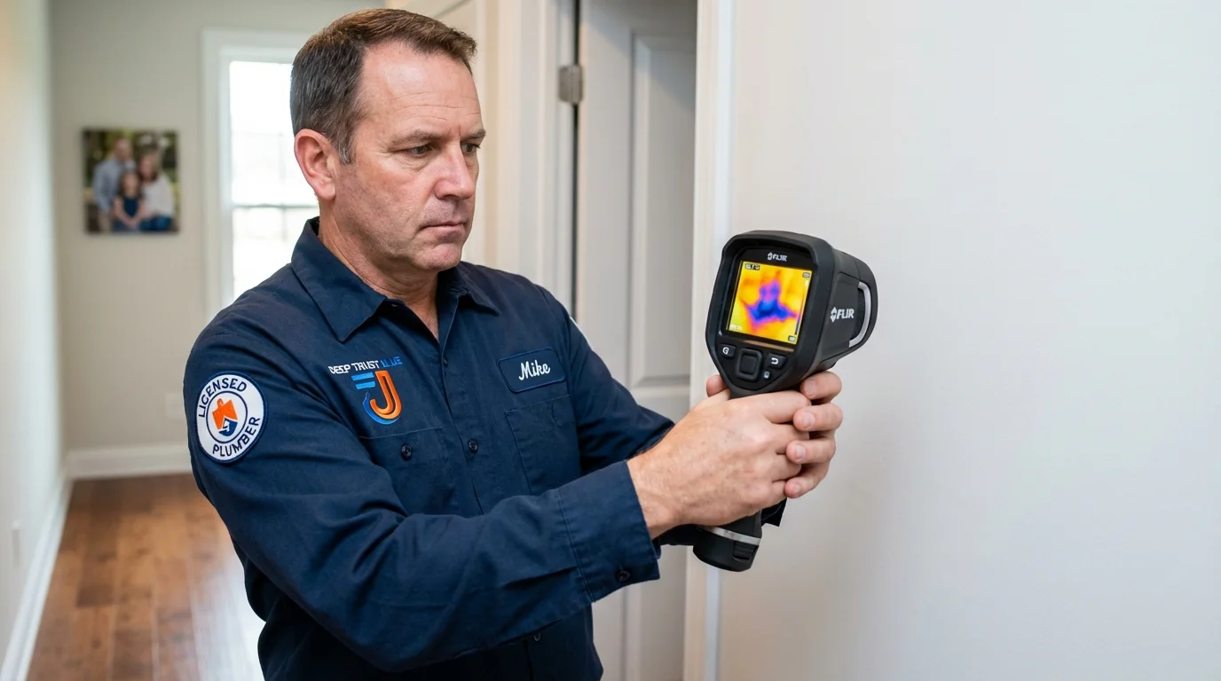 Thermal imaging leak detection by Johns Plumbing LLC in North Beach